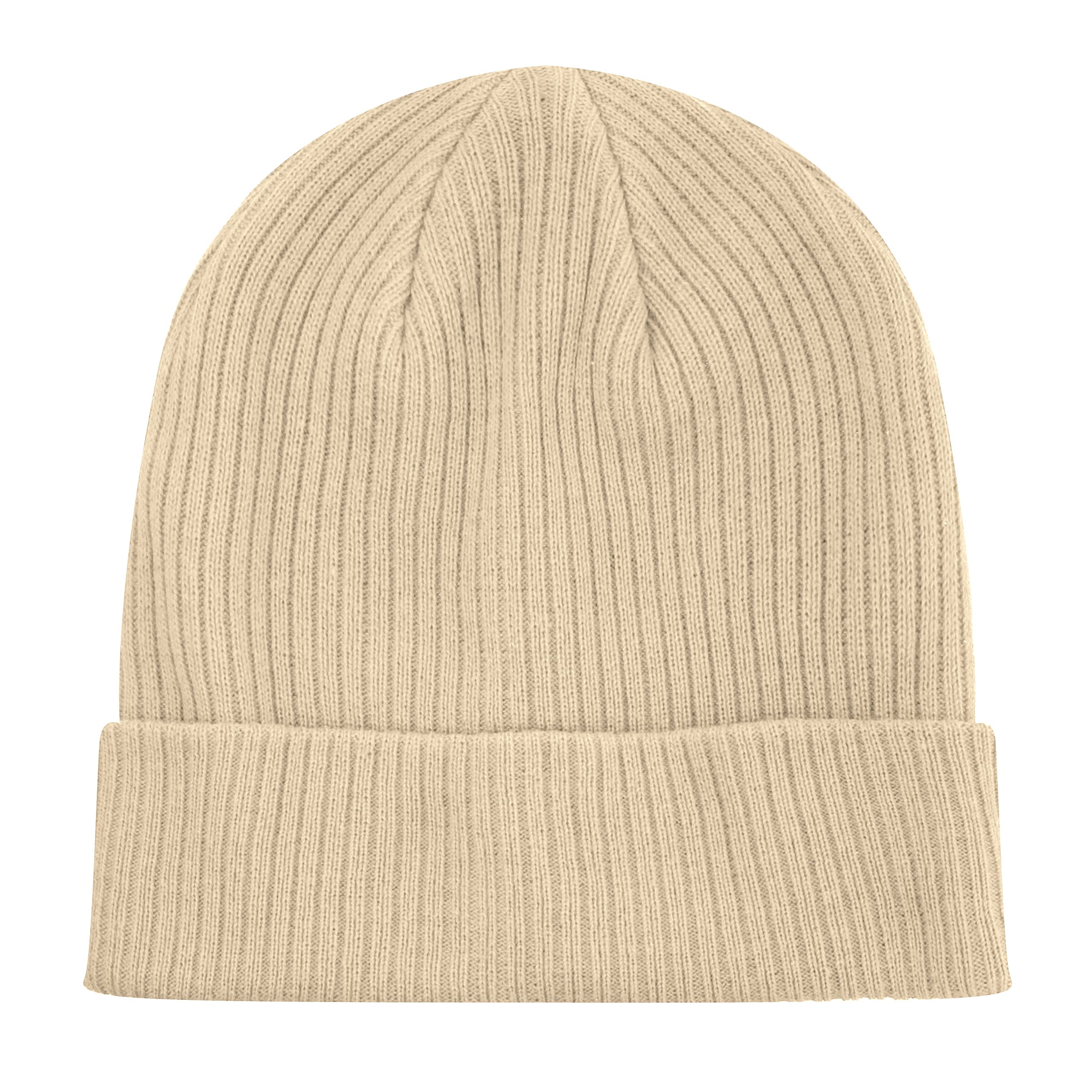 100% Cotton Soft & Light Cuffed Skull Beanie Hat for Men & Women - Warm Winter Knit Cap for Daily Wear, Outdoor Activities & Casual Style