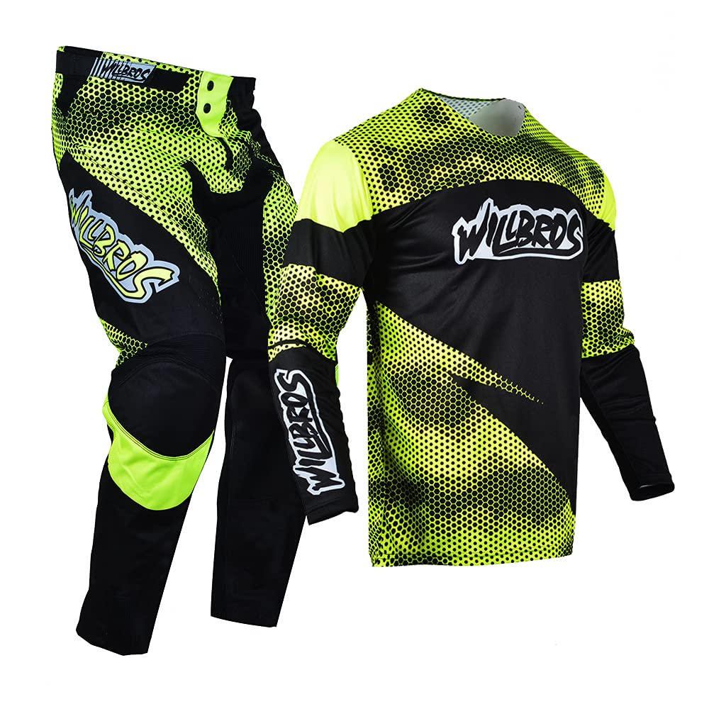 MX Jersey & Pant Combo - Men's Motocross Gear Set for Cycling, Motorcycle & Dirt Bike Racing - Breathable Offroad Racewear for Mountain Biking & Trail Riding - Perfect for Motocross Competitions & Outdoor Adventures