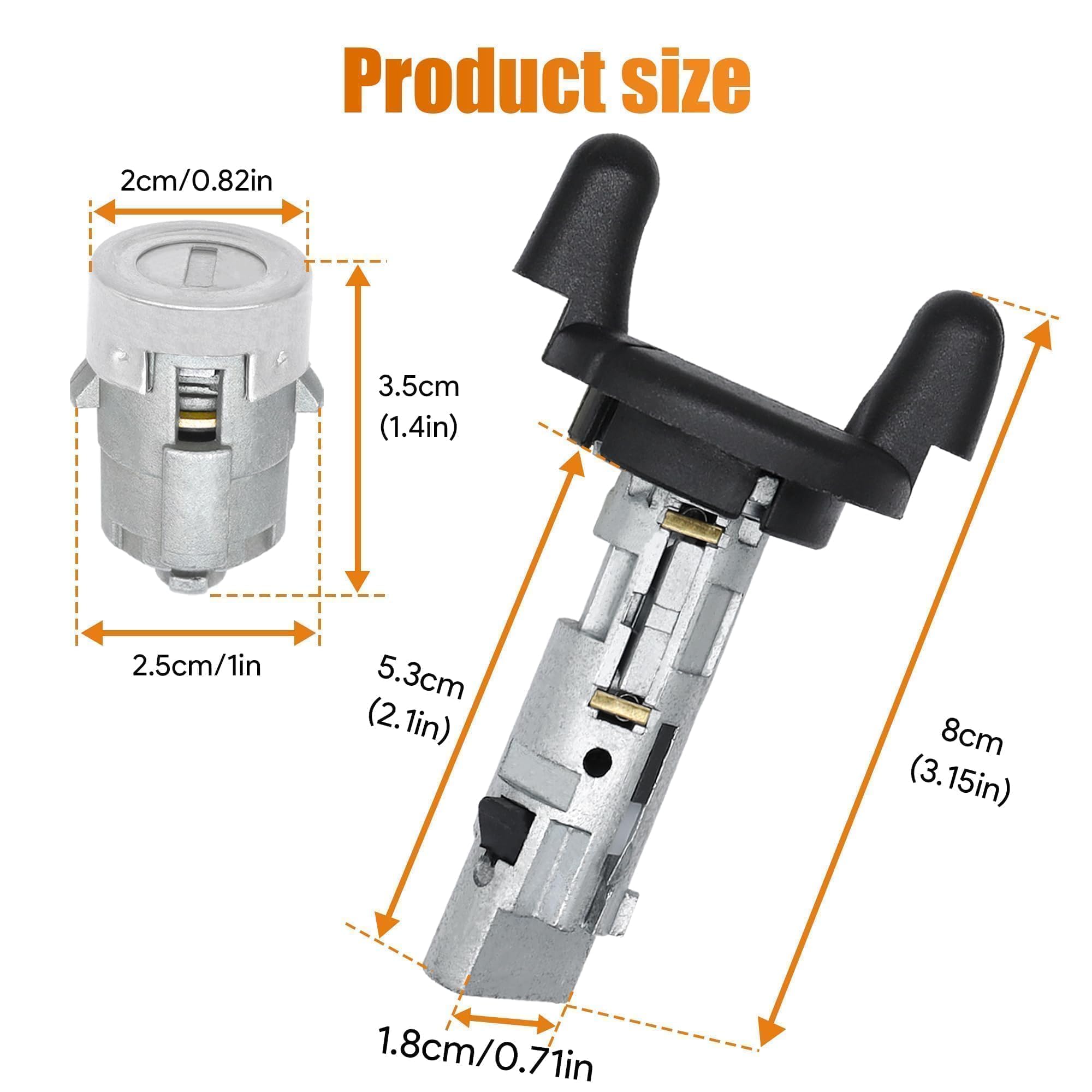 Ignition Switch Lock Cylinder & Front Door Lock Cylinder with Keys - Compatible with Chevy Silverado, Suburban, Tahoe & GMC Sierra, Yukon (1999-2000) - Replaces 704600, 702912, 598007 - Perfect for Car Lock Replacement & Security Upgrade
