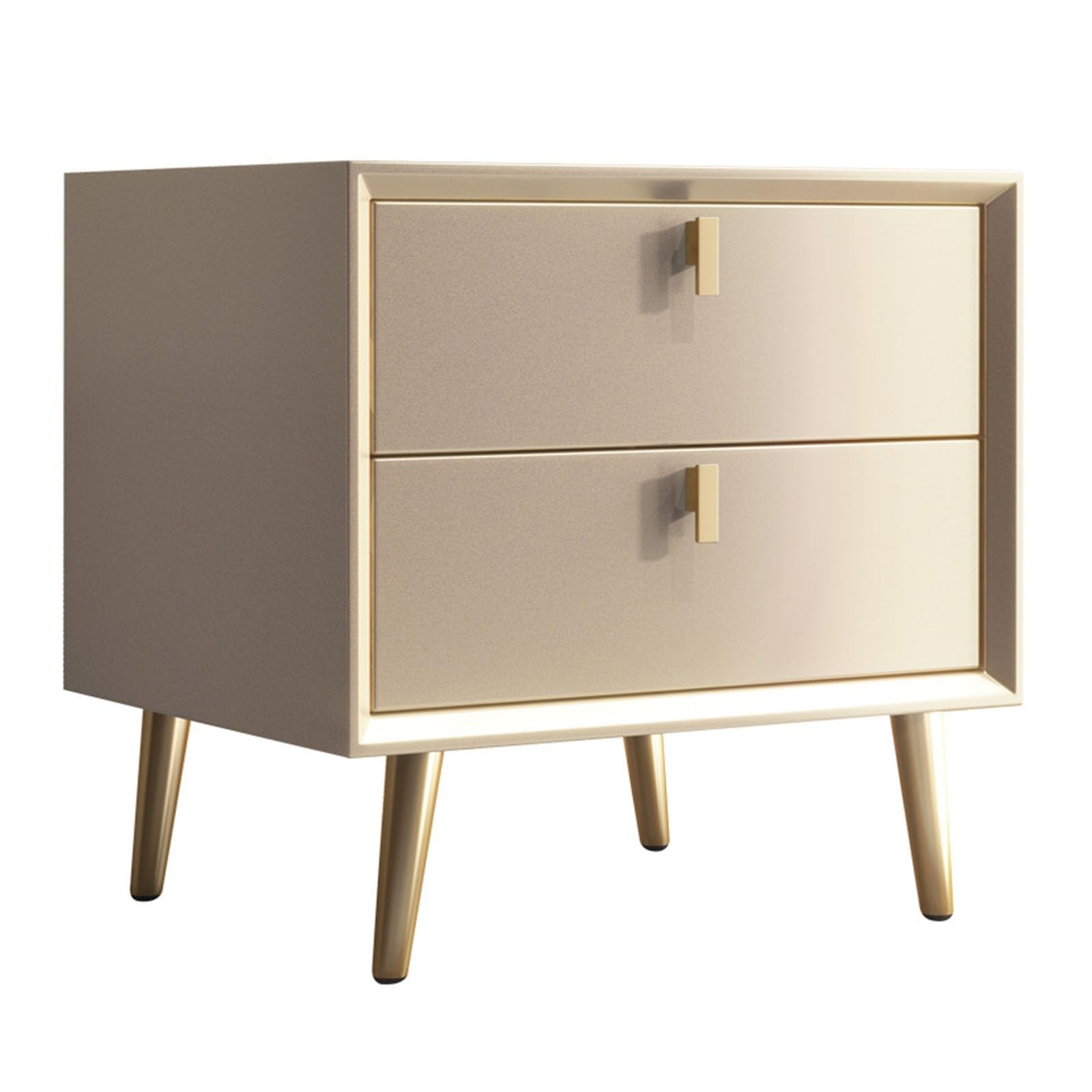 LHX Solid Wood Bedside Table - All Solid Wood Nightstand for Bedroom, Living Room, or Office - Gold Finish - Perfect for Storing Books, Lamps & Bedroom Essentials