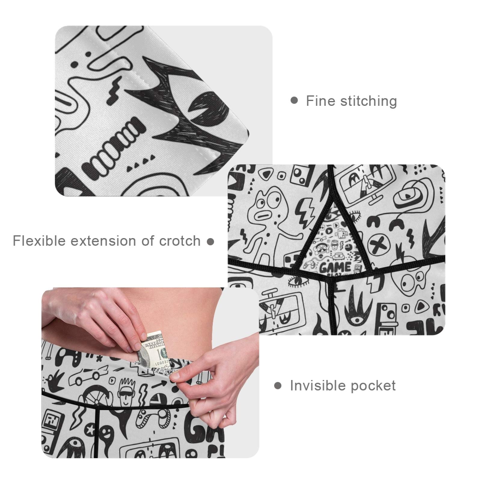 Stretchy High Waist Yoga Pants for Women - Tummy Control Workout Leggings with Pockets | Running & Gym