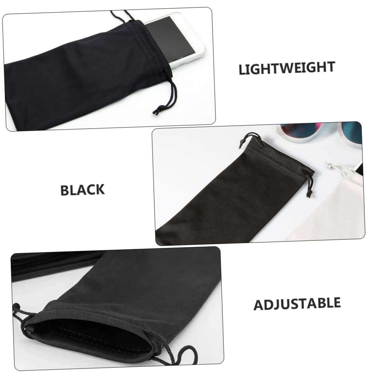 **30pcs Sunglass Drawstring Pouch - Portable Ski Goggle Case, Lint-Free Storage Bag for Snow Goggles & Outdoor Glasses - Perfect for Skiing, Snowboarding & Travel Accessories**