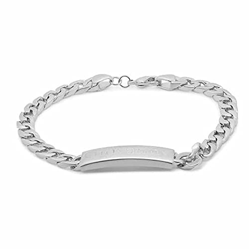 Personalized Men's Engraved Name Plate Bracelet - 18K Gold Plated Custom Jewelry Gift for Him - Perfect for Anniversary, Birthday & Special Occasions