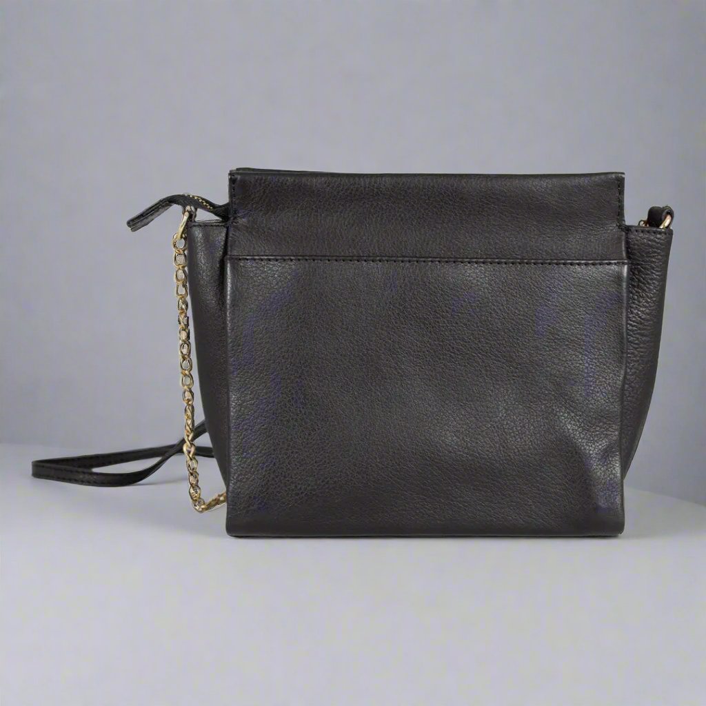 BOL Women's Crossbody Leather Bag with Adjustable Chain & Leather Strap - Stylish Purse for Work, Travel & Everyday Use