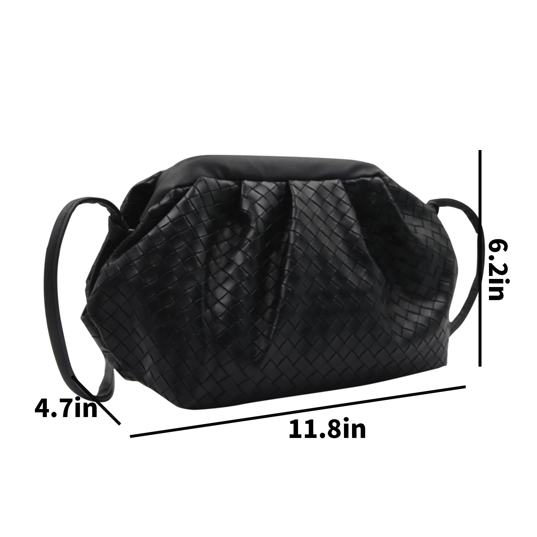 Women's Dumpling Bag - Stylish Crossbody Shoulder Handbag with Ruched Bucket Design | Perfect for Everyday Use, Work, Travel & Casual Outings