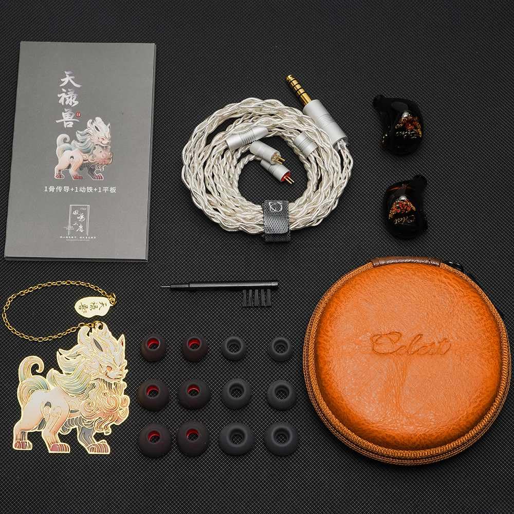 Kinera Celest Plutus Beast Hybrid IEMs - 1BC+1BA+1SPD Drivers, Hand-Painted Faceplate, Smooth Sound Signature (Blue, 4.4mm Balanced) | Audiophile Earphones for Music Production, Gaming & Critical Listening