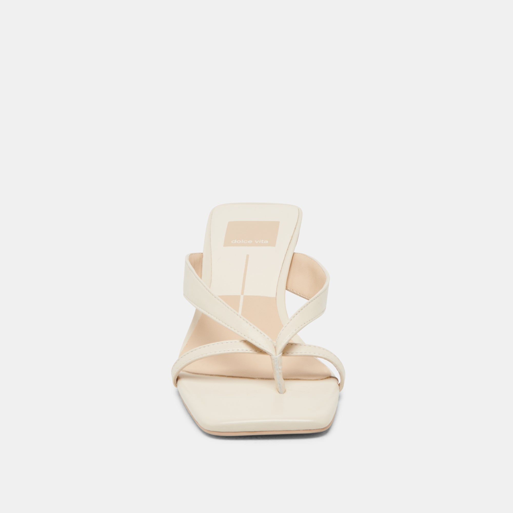 BREVEL Women's Off-White Leather Heels - Stylish High Heel Pumps for Work, Party & Special Occasions