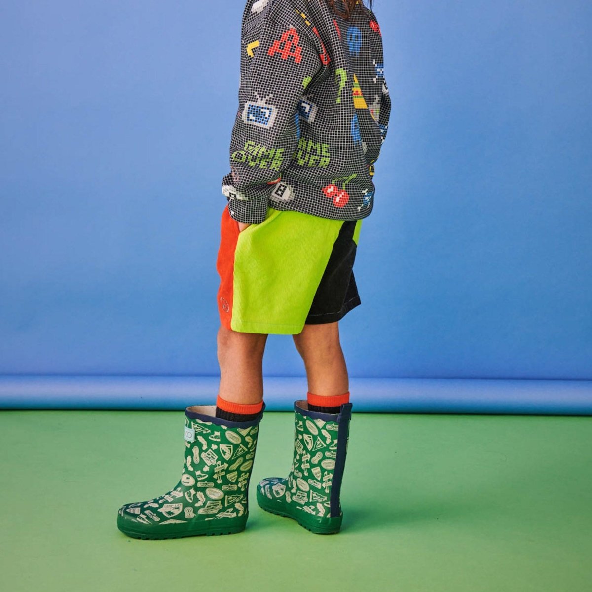 Into The Wild Kids Gumboots - Waterproof Rain Boots for Boys & Girls - Outdoor Play, Puddle Jumping & Garden Adventures