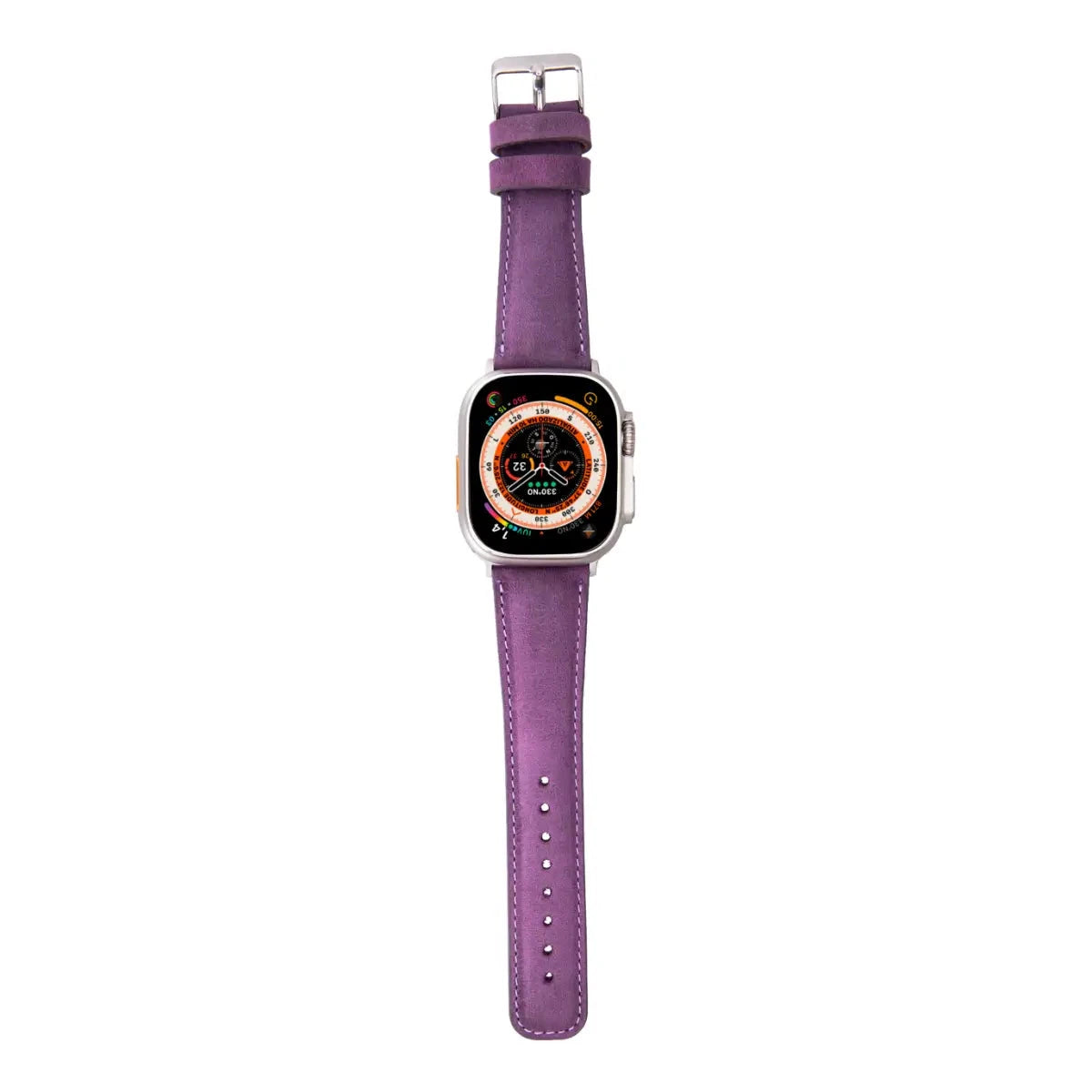 Vintage Distressed Purple Leather Apple Watch Band - Classic Replacement Strap for Apple Watch Series 1/2/3/4/5/6/7/8/SE, Perfect for Casual, Business & Everyday Wear