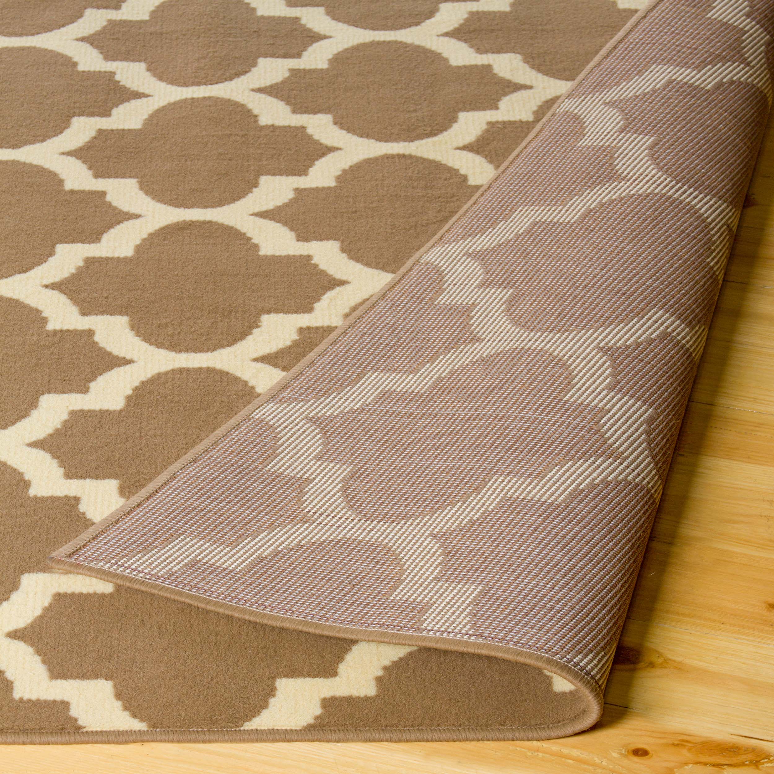 Modern Quatrefoil Geometric Trellis Indoor Area Rug - Non-Slip Soft Living Room Carpet for Bedroom, Nursery, Dorm & Home Decor - 5x7 Feet Grey Bohemian Style