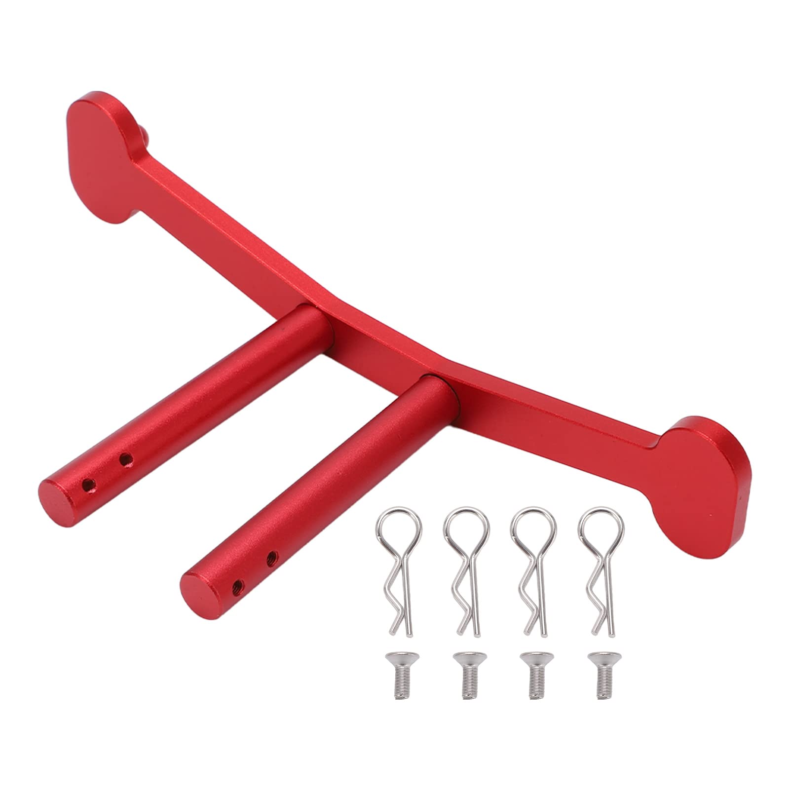 High-Performance CNC Machined RC Car Body Mount Set - Lightweight & Durable Anodized Aluminum Body Columns for BIG ROCK 1/10 Scale RC Cars (Red) - Perfect for Off-Road Racing & RC Car Upgrades