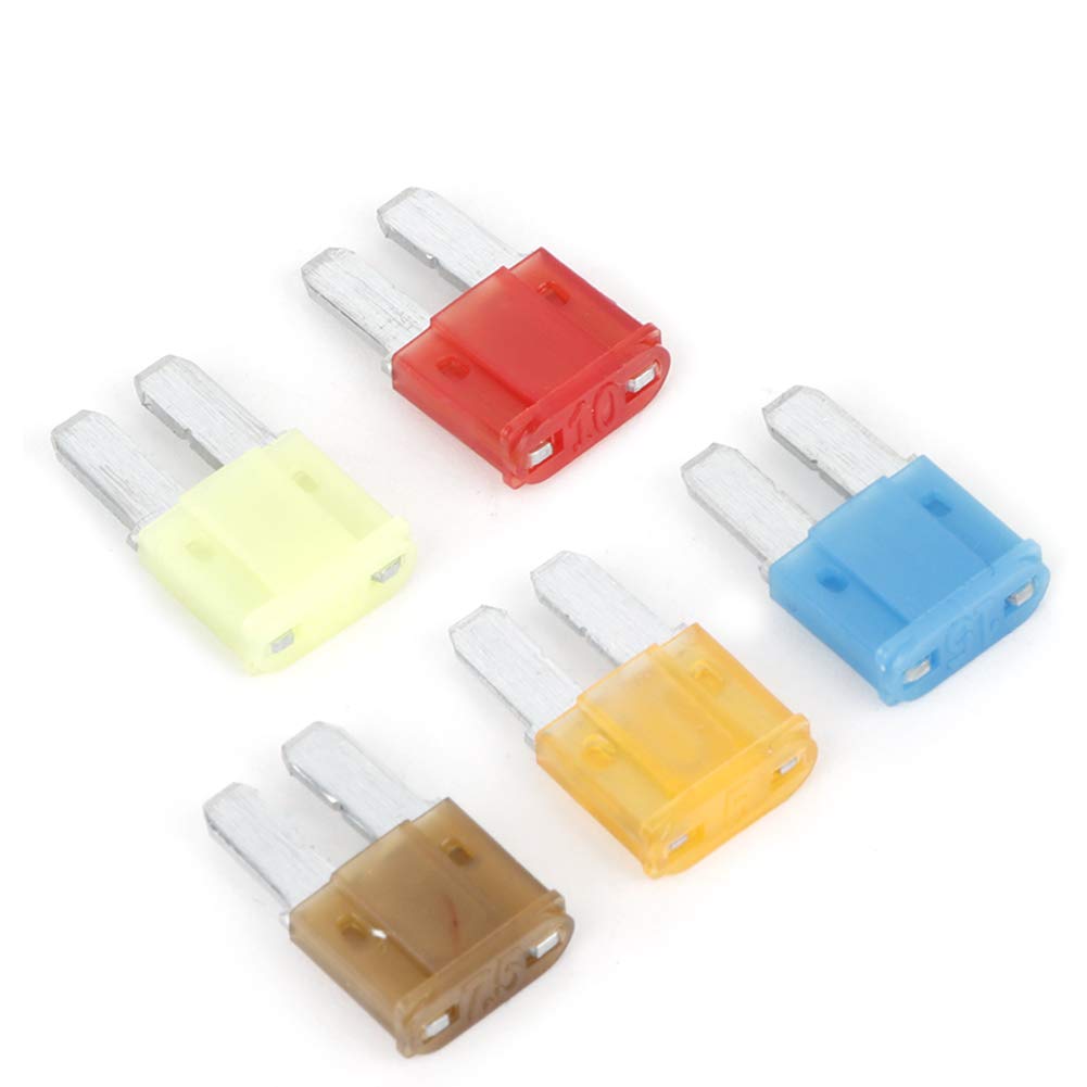15pcs Assorted Car Blade Fuse Kit - 5A 7.5A 10A 15A 20A Micro 2 Auto Fuses for Circuit Protection - Perfect for Cars, Trucks & Automotive Electrical Repairs