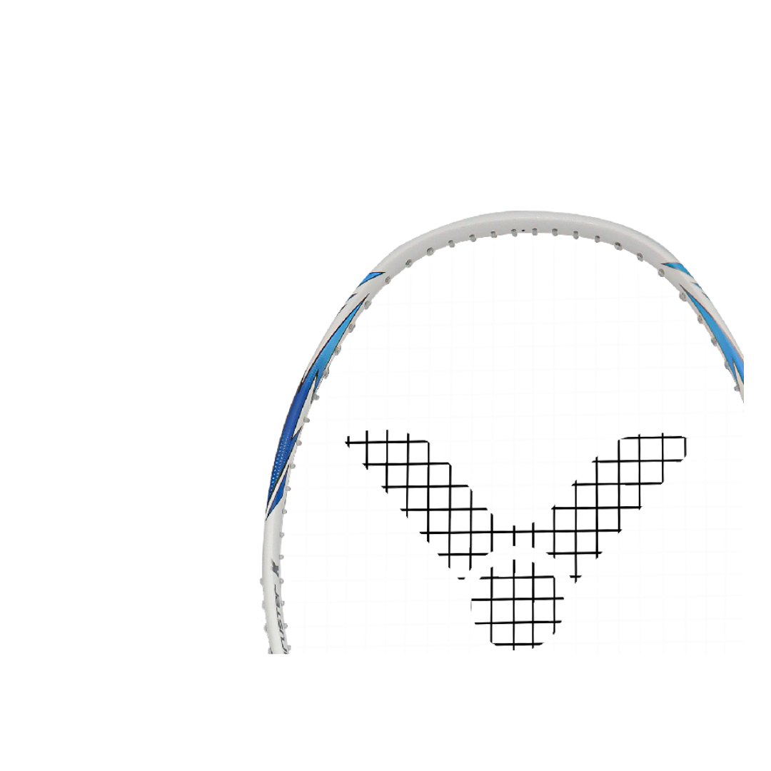 Victor TK Boom Strung Badminton Racket - Lightweight Carbon Fiber Shuttlecock Racket for Adults & Teens [Glacier Blue] | Perfect for Indoor/Outdoor Games, Training & Competitive Play