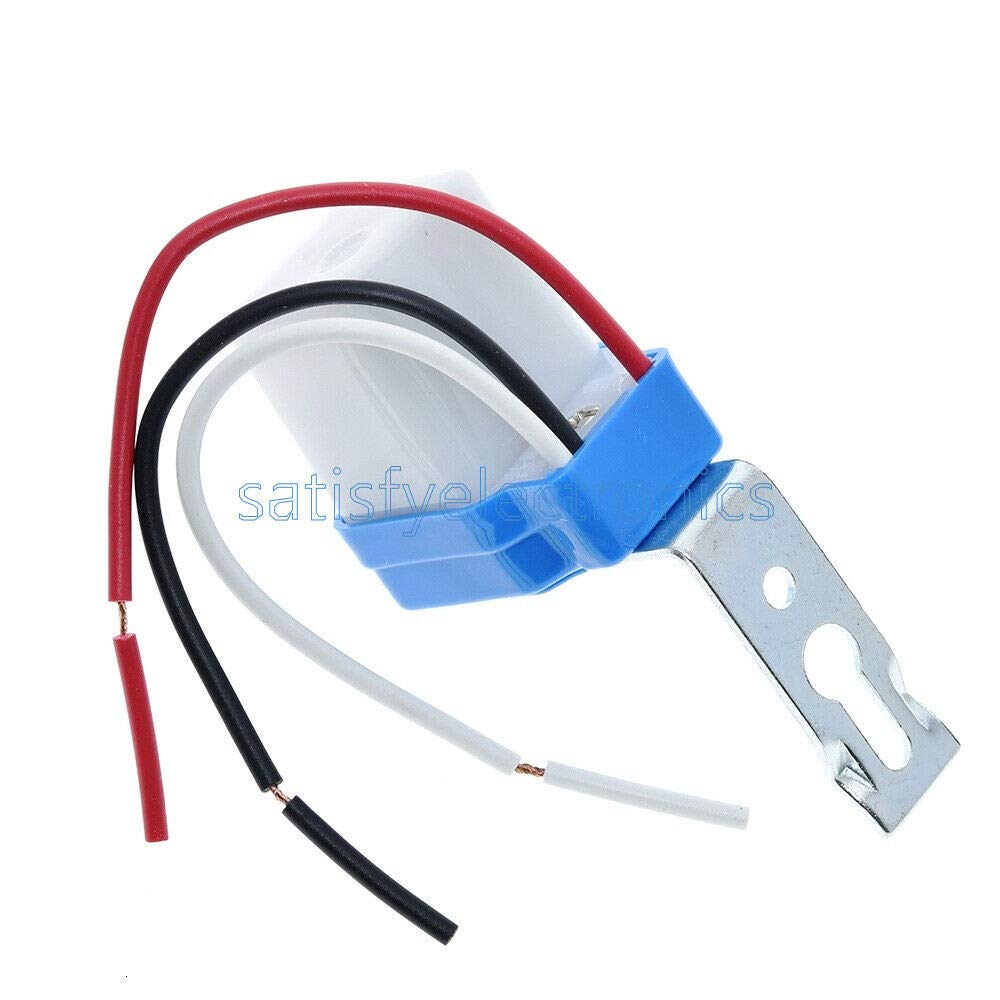 Auto On/Off Photocell Sensor Switch - 220V 10A AC/DC Street Light Control - Ideal for Outdoor Lighting, Parking Lots & Garden Security