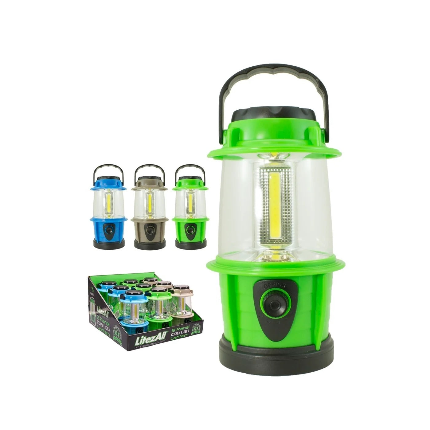High Brightness COB LED Lantern - Rechargeable & Waterproof Camping Light for Outdoor Hiking, Emergency, Backpacking, and Power Outages