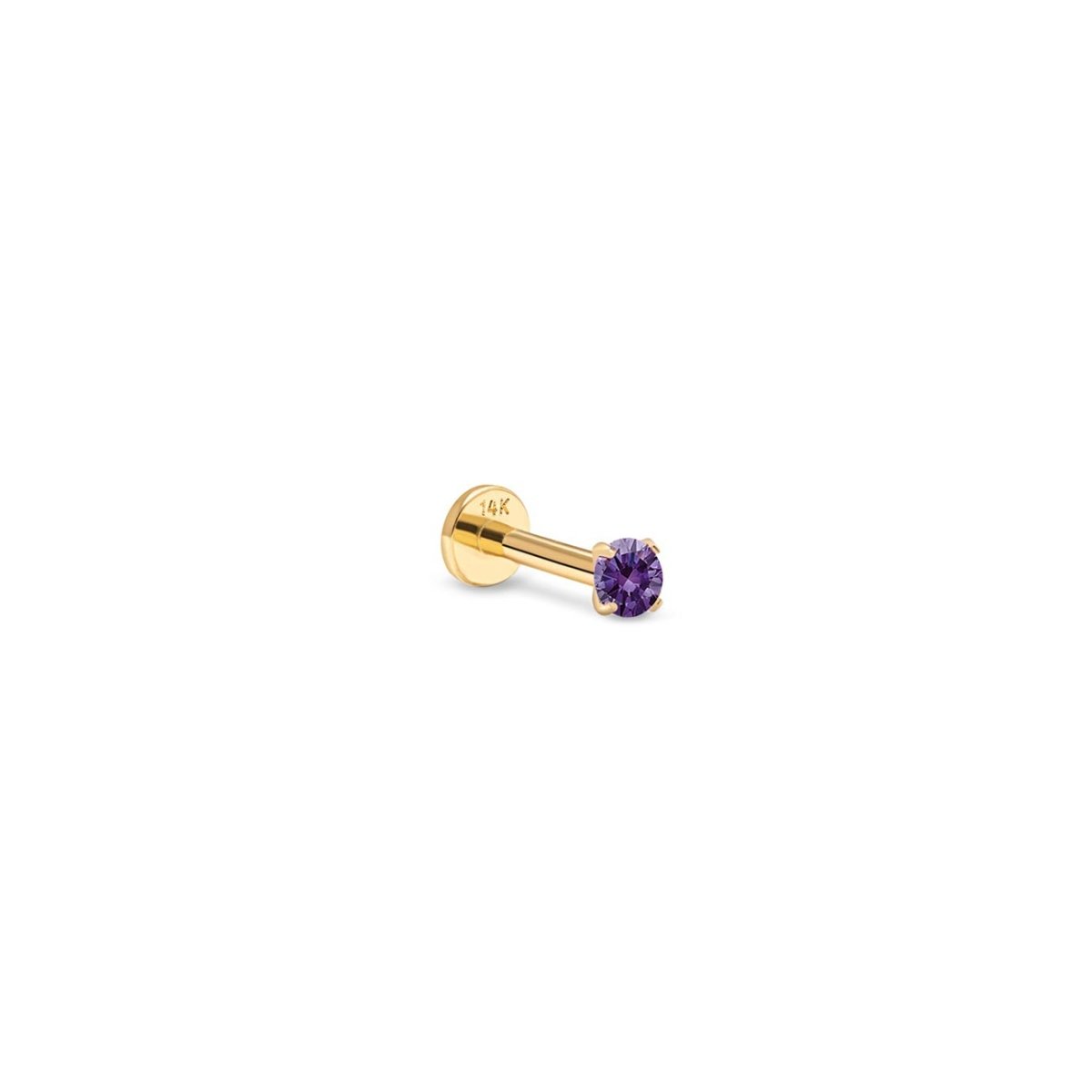 Amethyst Flatback Stud Earrings - Tiny Gemstone Jewelry for Women - Perfect for Daily Wear, Parties & Gifts