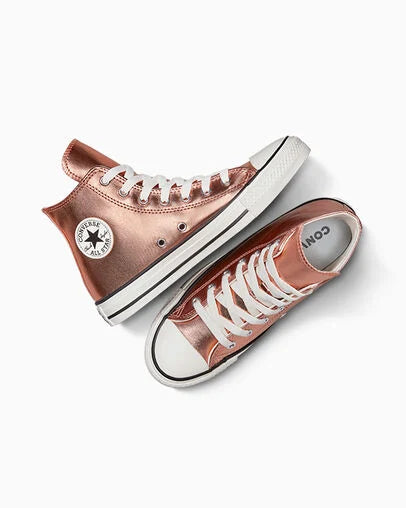 Converse Kids Chuck Taylor All Star Metallic Gold Sneakers - Stylish & Comfortable Casual Shoes for Boys & Girls - Perfect for School, Play & Everyday Wear