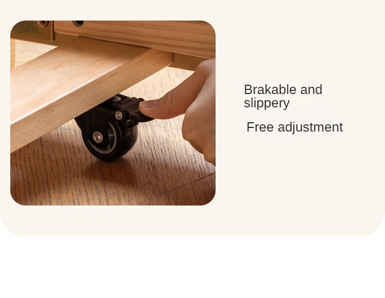 Solid Oak & Beech Wood Floor Bed with Pulley - Toddler Bed for Safe & Comfortable Sleep - Perfect for Montessori Bedrooms & Kids' Room Decor
