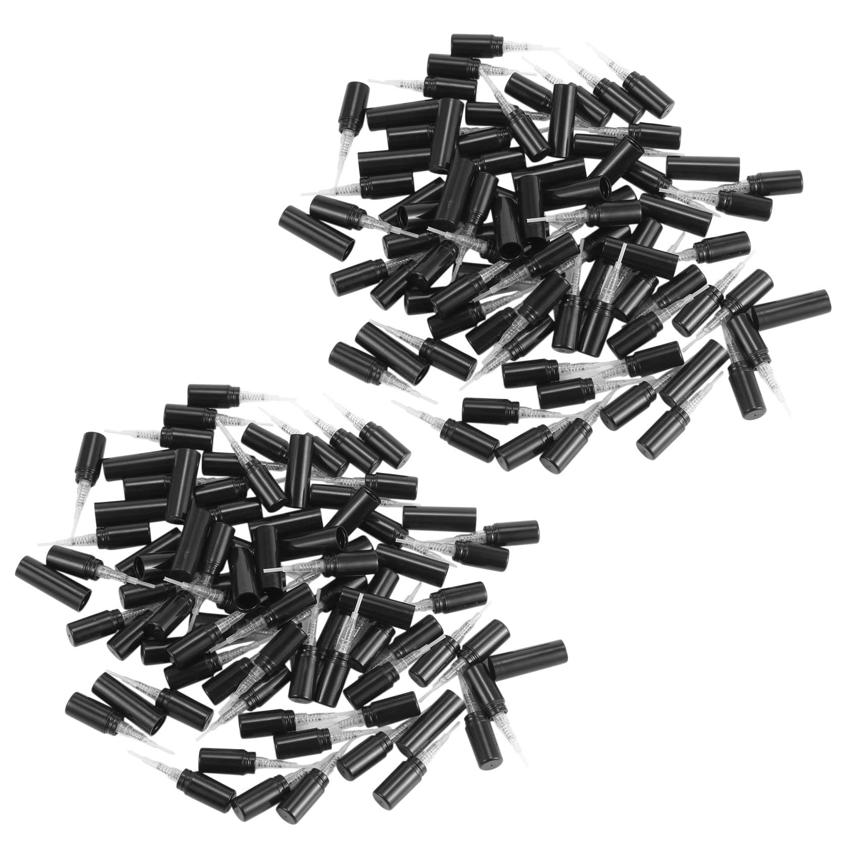 BYSL 200Pcs 2ml Black Plastic Perfume Sample Spray Bottles - Mini Travel Atomizer for Fragrance Testing, DIY Essential Oils & On-the-Go Perfume Refills