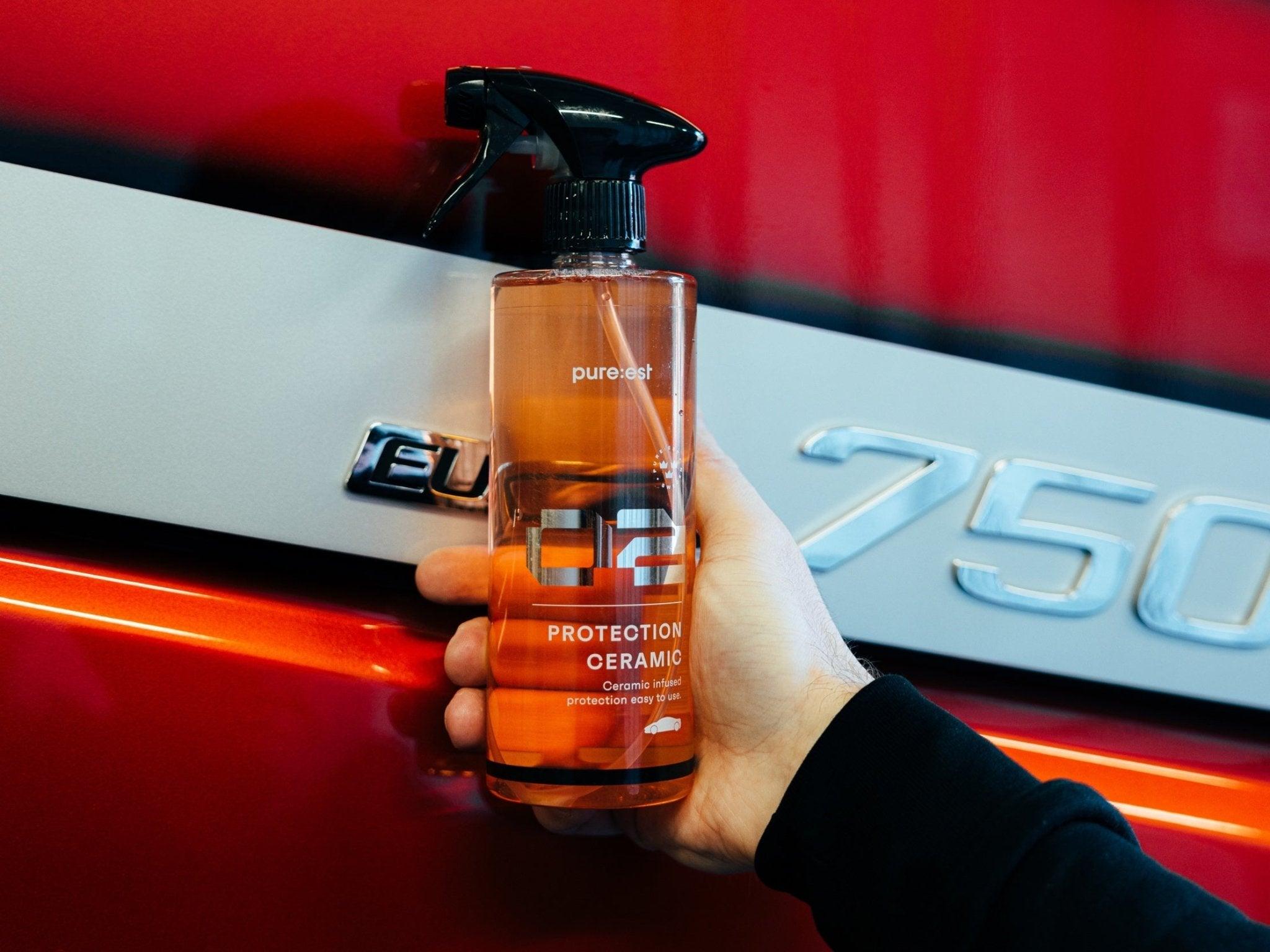 PURE:EST P2 Ceramic Infused Spray Sealant - High Gloss Car Paint Protection & Long Lasting Shine for Cars, Trucks & Motorcycles - Perfect for Detailing, Showroom Finish & UV Protection