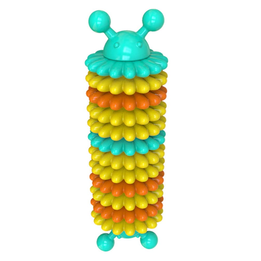 Balacoo Dog Teething Toy - Puppy Chew Toy for Teeth Cleaning & Dental Care, Caterpillar-Shaped TPR Toothbrush Chew Stick for Small & Medium Dogs - Perfect for Teething Puppies & Dental Hygiene at Home or Travel