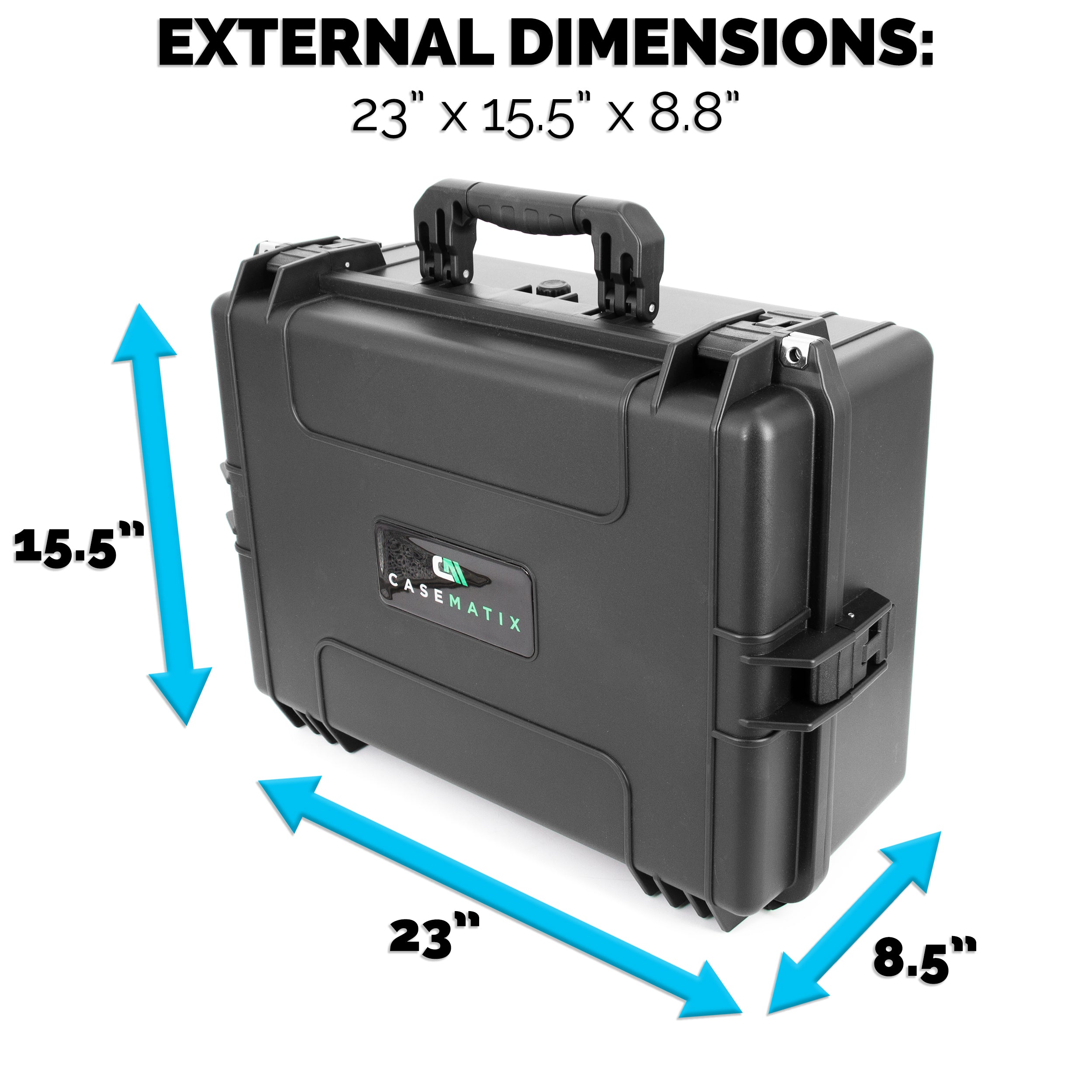CASEMATIX XL Graded Card Case - Waterproof Storage Box for 160+ BGS PSA FGS Graded Sports Trading Cards | Perfect for Collectors & Card Show Protection