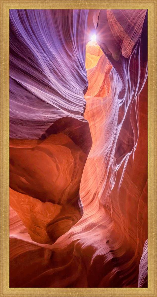 Antelope Canyon Sunburst Wall Art - Stunning Desert Landscape Photography Print for Home & Office Decor | Perfect for Living Room, Bedroom, or Gift