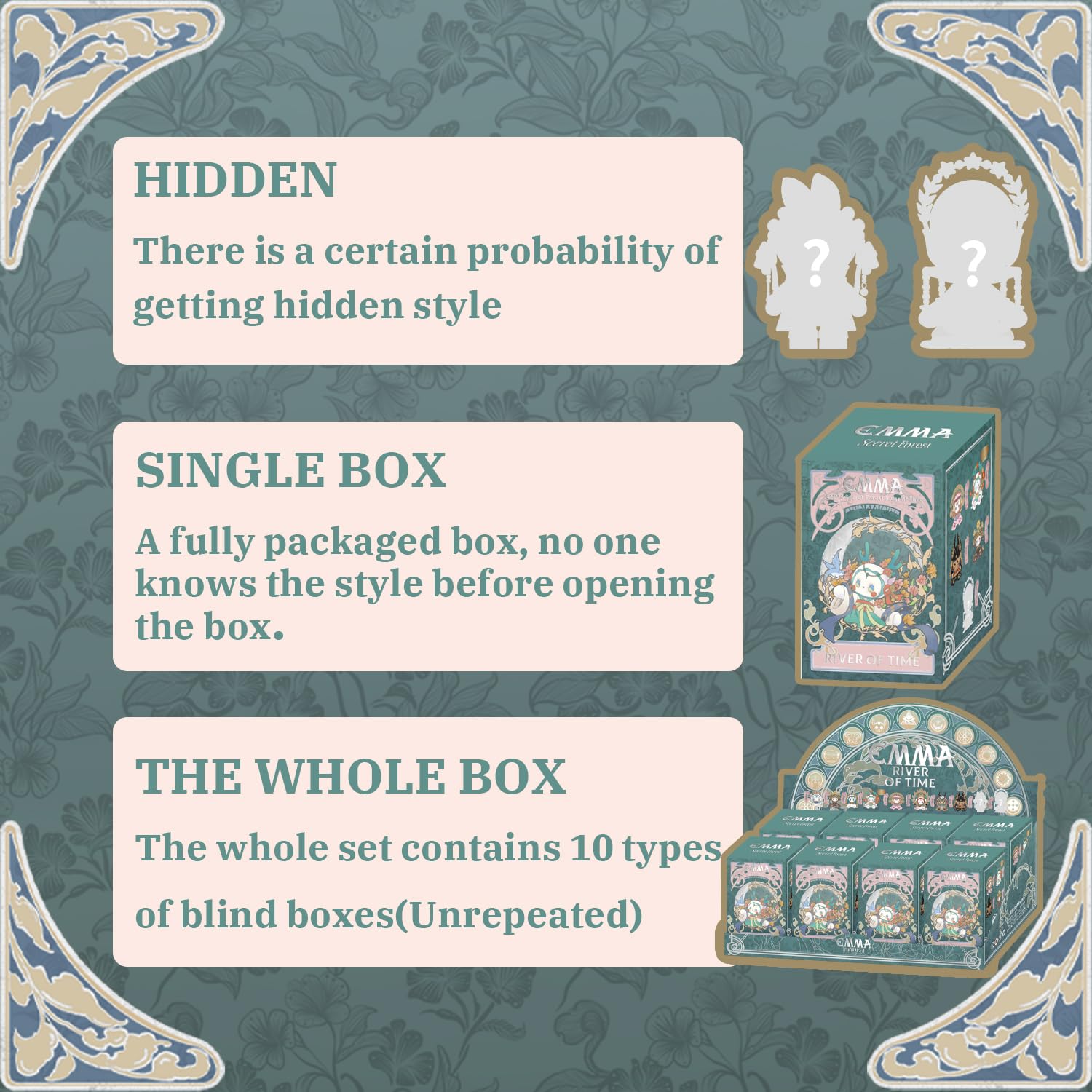 Secret Forest River of Time Series Blind Box - 8PCS Mystery Collectible Figures Set, Cute Desktop Toys for Birthday Gifts | Perfect for Home Decor, Office Display & Surprise Party Favors