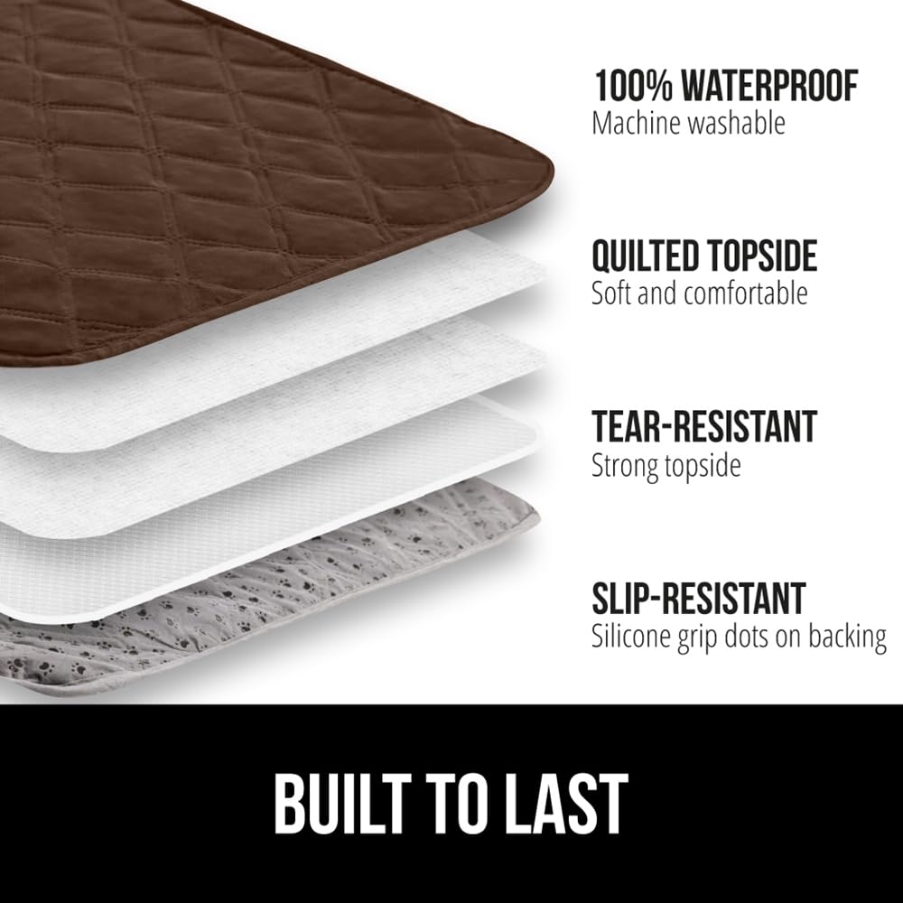 Gorilla Grip Waterproof Pet Blanket 52x82 - Dog Bed Cover for Sofa, Crate & Car - Tear Resistant for Cats & Dogs