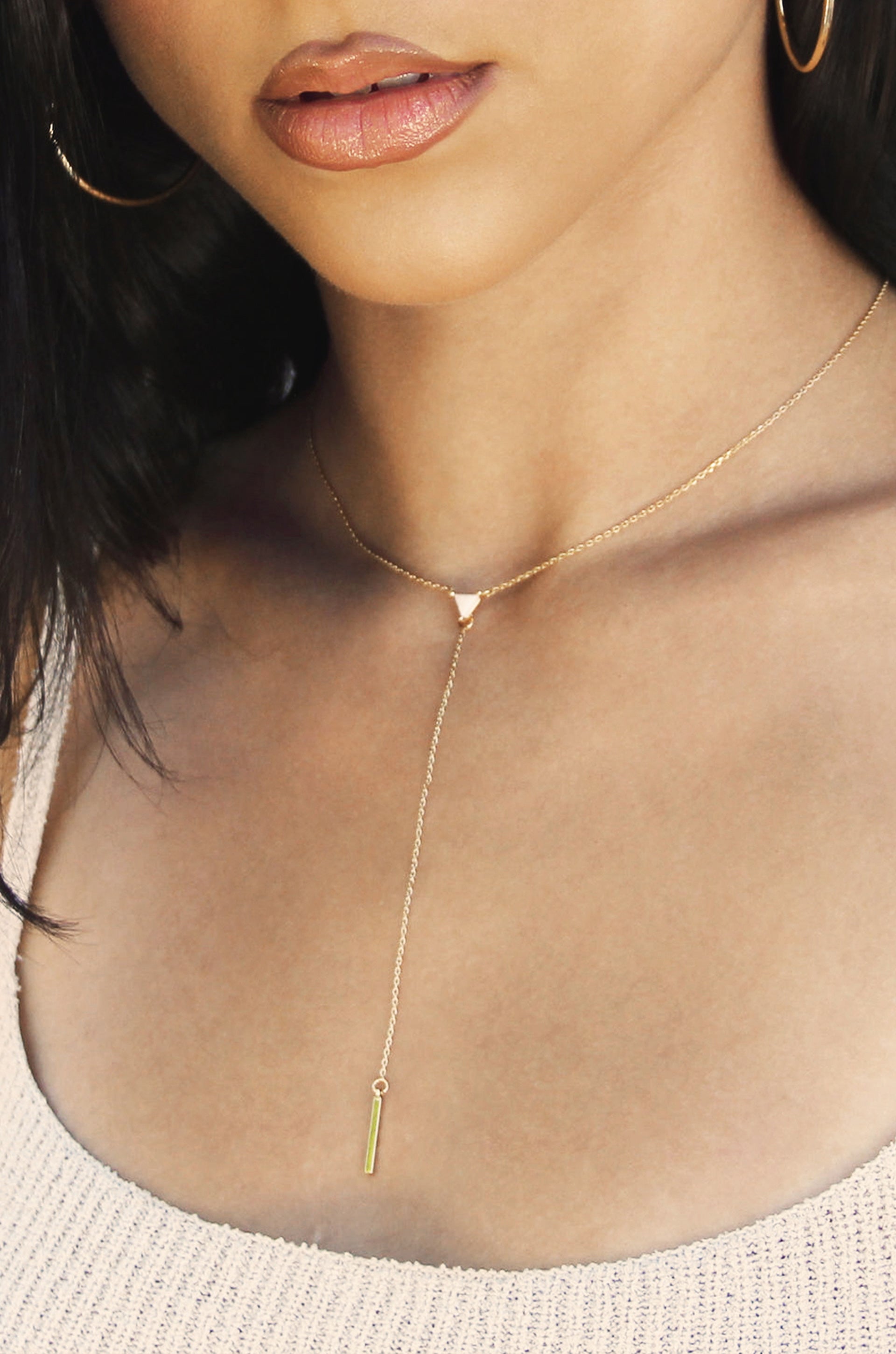 Layered Opal Lariat Necklace Set of 3 - Elegant Stackable Necklaces for Women, Perfect for Weddings, Parties & Everyday Wear