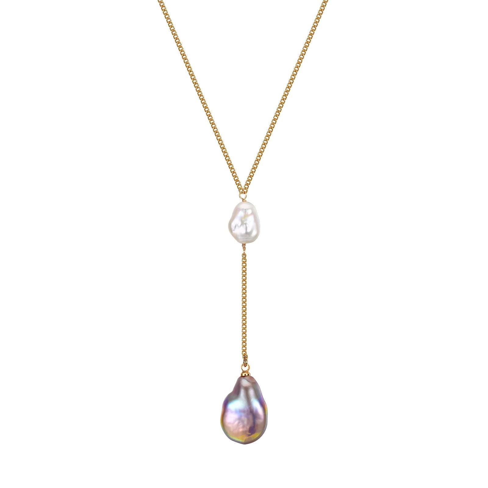 Elegant Baroque Pearl Necklace with Double Petal Design - Perfect for Weddings, Parties & Special Occasions
