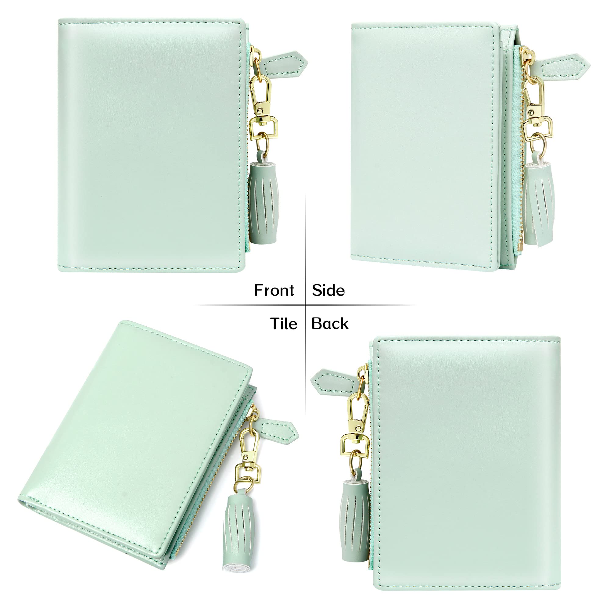GEEAD Slim Bifold Wallet for Women with Zipper & ID Card Holder - Compact Coin Purse for Everyday Use, Travel & Shopping