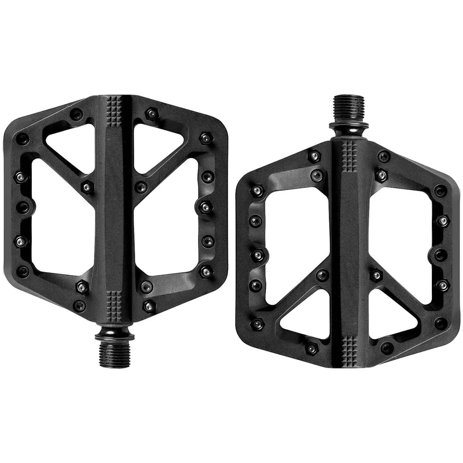 Durable Mountain Bike Pedals - Non-Slip Flat BMX/MTB Pedals for Cycling, Commuting & Trail Riding - Perfect for Road Bikes, Mountain Bikes & BMX Bikes