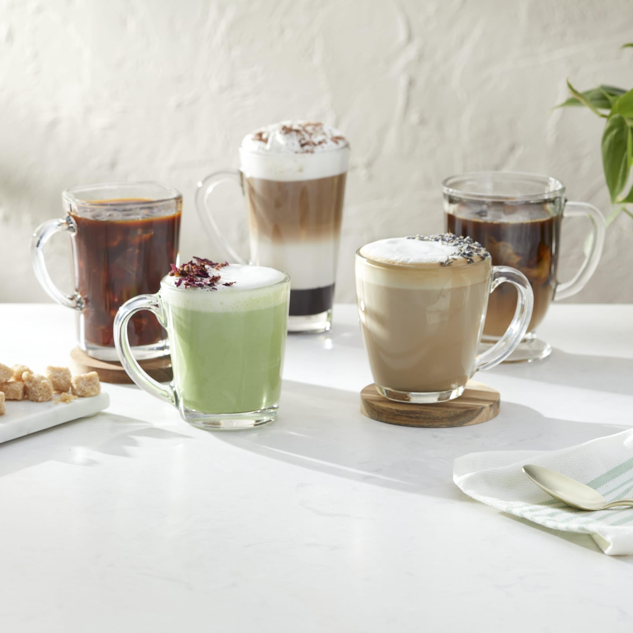 Libbey Tapered Glass Mugs - 15.5 oz Set of 8 - Clear Drinking Glasses for Coffee, Tea, Beer & Cocktails - Perfect for Home, Restaurant & Party Use