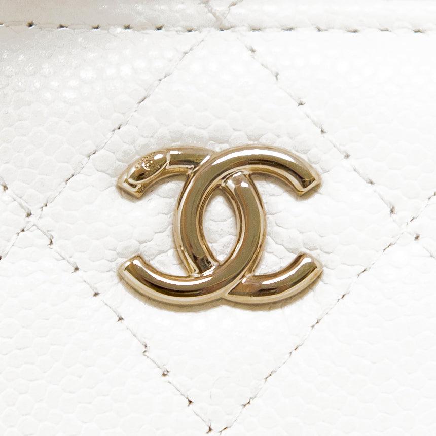 Chanel White Mini Pocket Bucket Bag - Luxury Crossbody Handbag for Women | Perfect for Date Night, Shopping & Travel