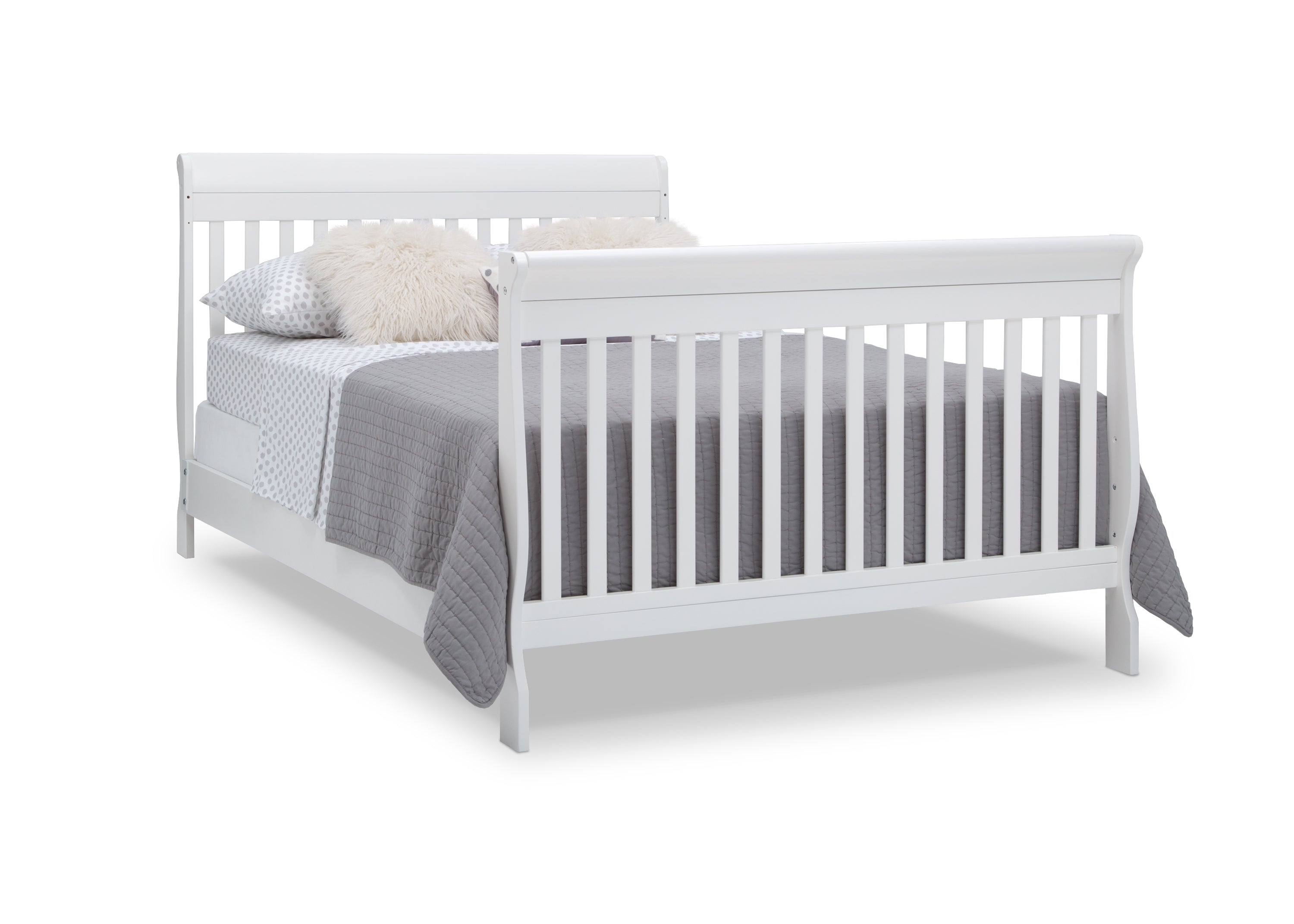4-in-1 Convertible Baby Crib with Toddler Bed & Daybed - Safe Modern Nursery Furniture for Boys & Girls - Perfect for Newborns, Infants & Toddlers (White)