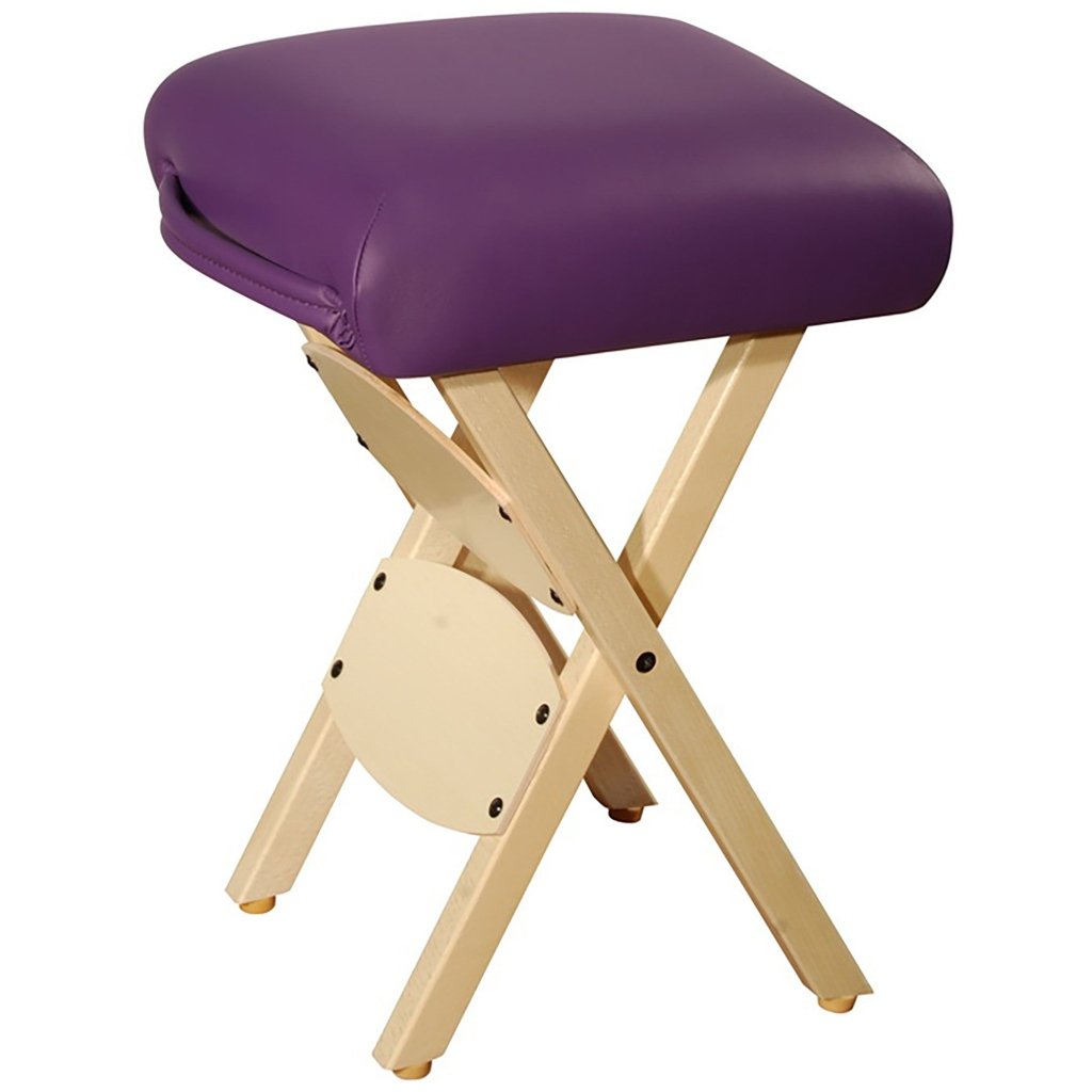 Portable Folding Wooden Massage Stool - Lightweight Foldable Tattoo Stool for Home, Spa & Salon Use