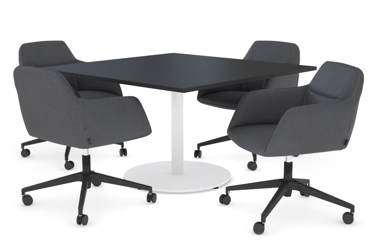 Premium Sapphire Disc Base Rectangle Conference Table - Elegant Boardroom Furniture for Professional Office Meetings & Executive Workspaces