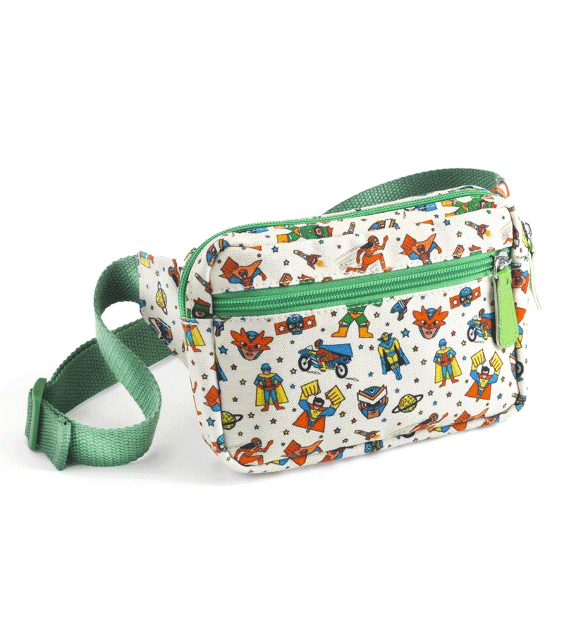 Stylish Heroes Fanny Pack by Djeco - Trendy Waist Bag for Travel, Hiking & Everyday Use