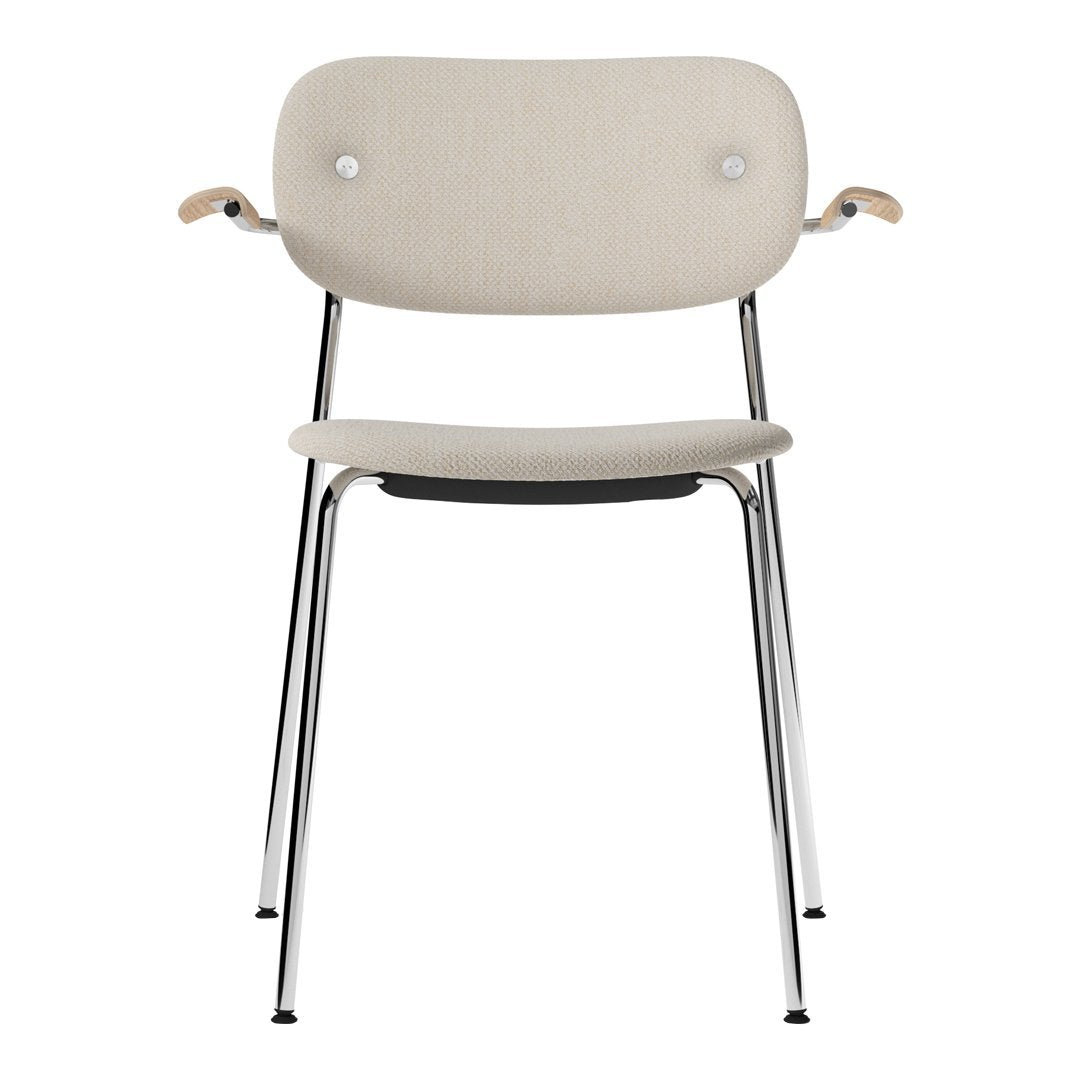 Co Dining Chair with Armrests - Fully Upholstered Modern Dining Chair for Kitchen, Dining Room & Breakfast Nook - Comfortable & Stylish Seating Solution