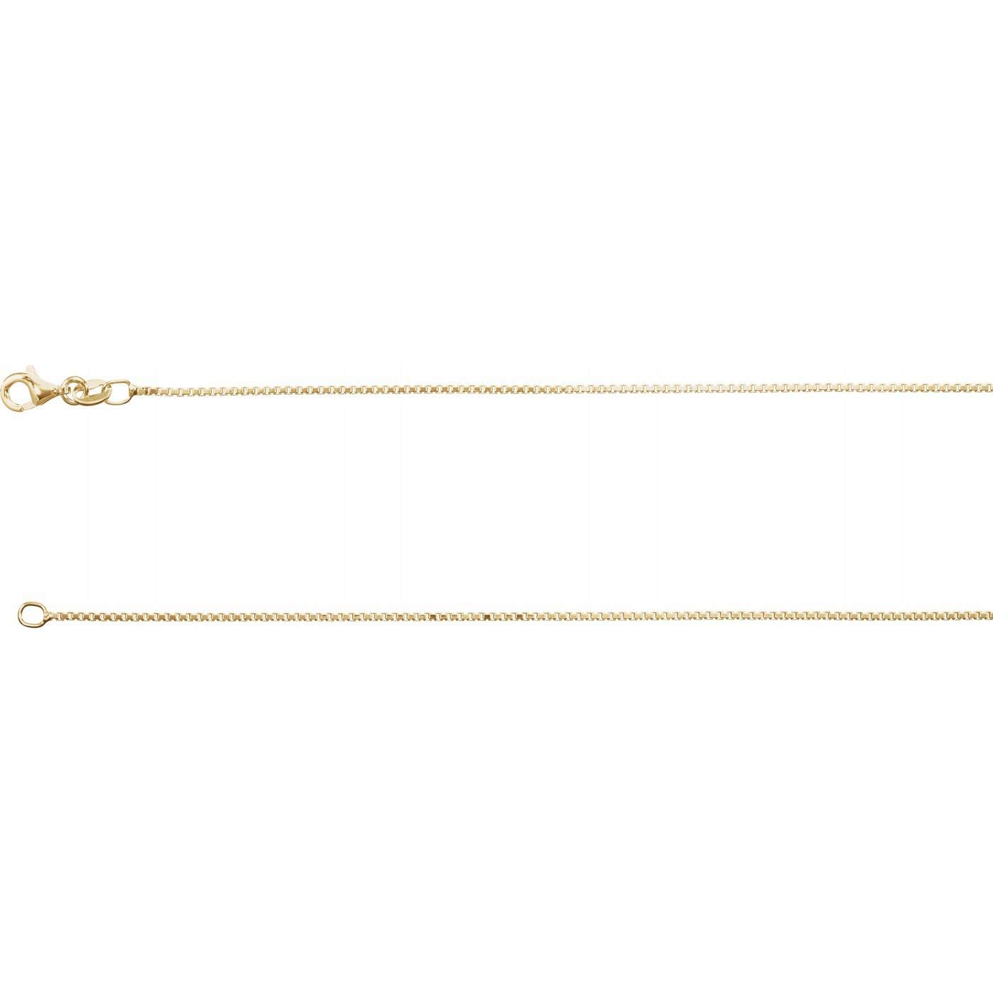 18K Yellow Gold Vermeil Diamond-Cut Box Chain Necklace 16