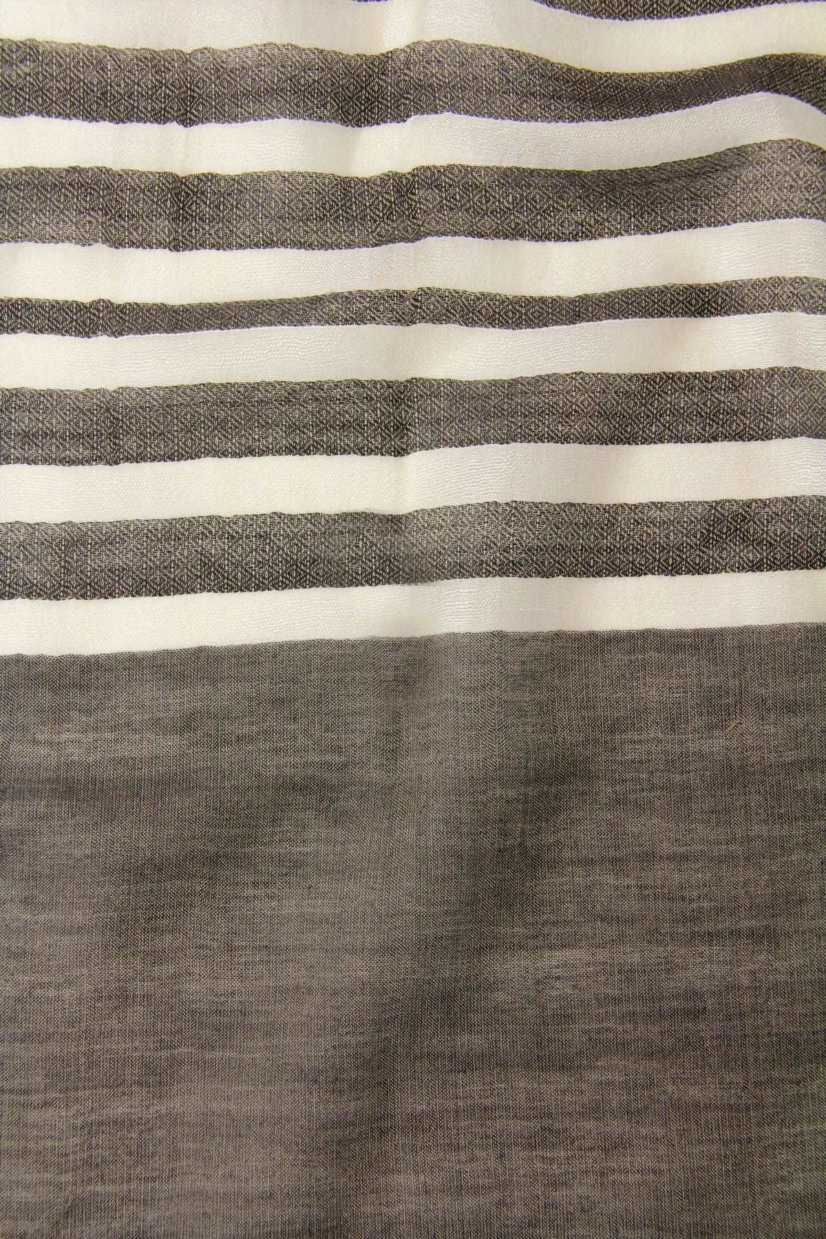 Camille Striped Lightweight Printed Scarf With Fringe - Soft Fashion Accessory for Women, Perfect for Spring Outfits, Office Wear & Travel Essentials