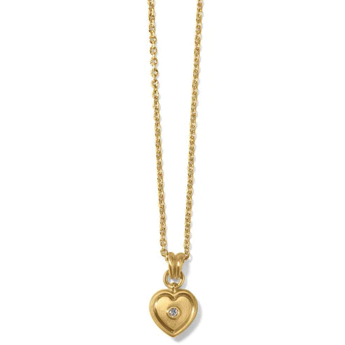 Brighton Meridian Zenith Heart Necklace in Gold Tone - Elegant Valentine's Day Gift for Her, Anniversary Jewelry, Romantic Present for Women