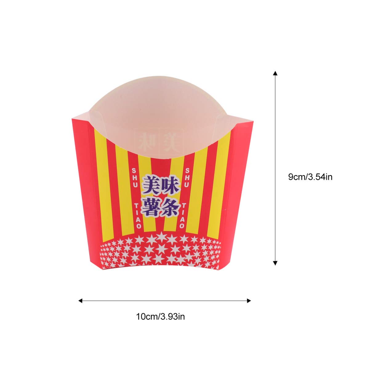 100pcs Disposable French Fry Holders - Paper Snack Cone Stands for French Fries, Onion Rings & Travel Food | Perfect for Parties, Movie Nights & Fast Food Restaurants