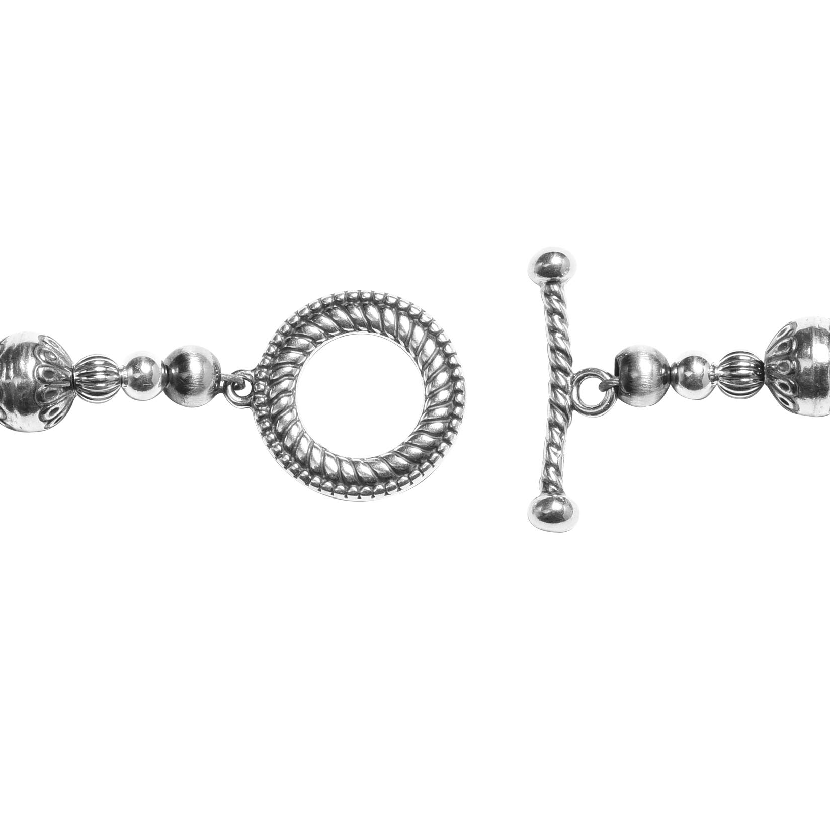 American West Jewelry Sterling Silver Native Pearl Mixed Beads Necklace 20 Inch - Perfect for Boho Fashion, Western Style & Special Occasions