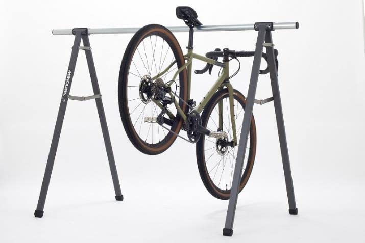 Minoura Level-170HS 5-Bike Bicycle Storage Stand - Silver/Black | Heavy Duty Bike Rack for Garage, Shed, or Outdoor Use | Space-Saving Bike Organizer for Cycling Enthusiasts