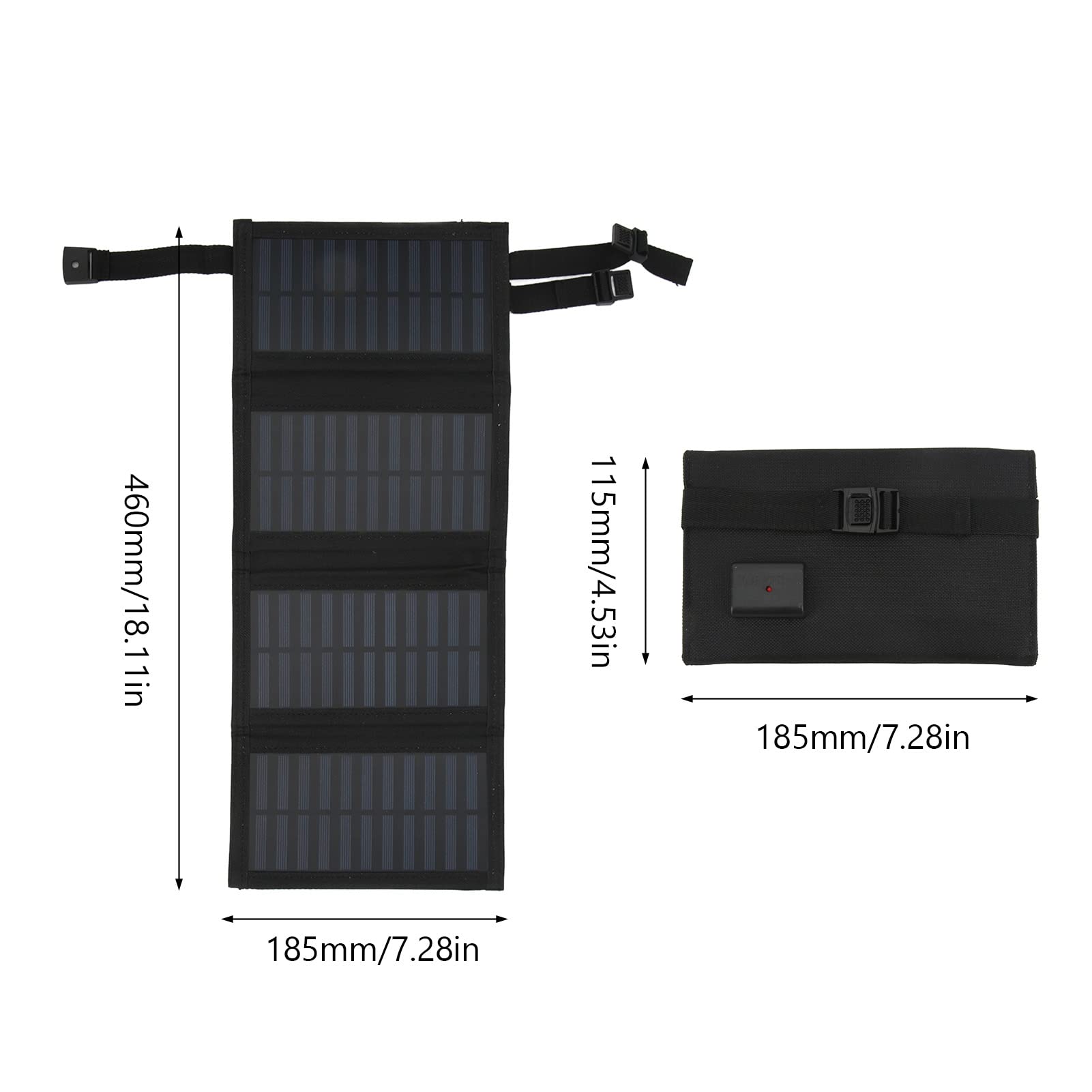 EXCLUZO 100W Monocrystalline Solar Panel Charger - Portable, Foldable & Waterproof for Outdoor Camping, Hiking, RV & Emergency Power Backup