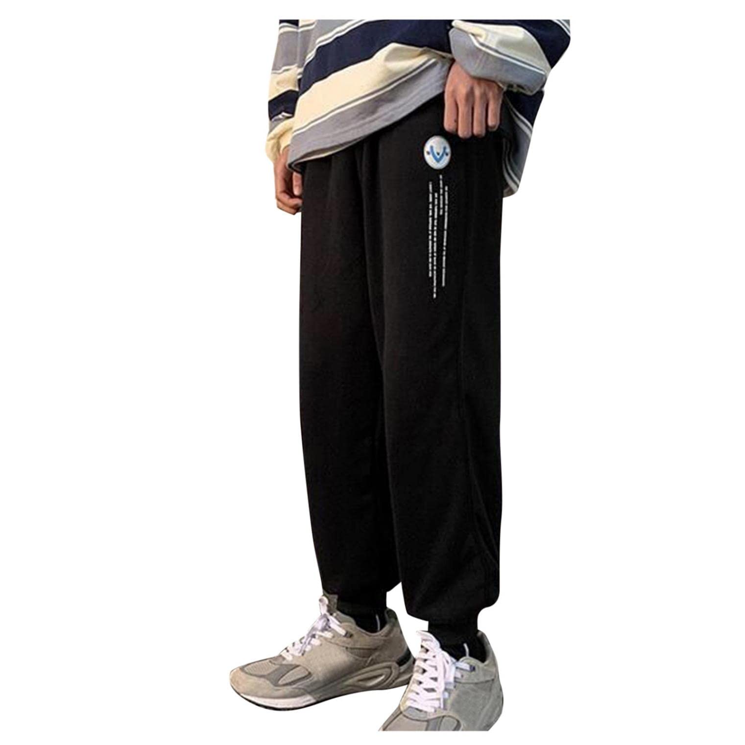 **Sallydream Men's Casual Sweatpants - Comfortable Joggers for Running, Lounge & Workout - Black & Khaki Options - Perfect Gift for Men**
