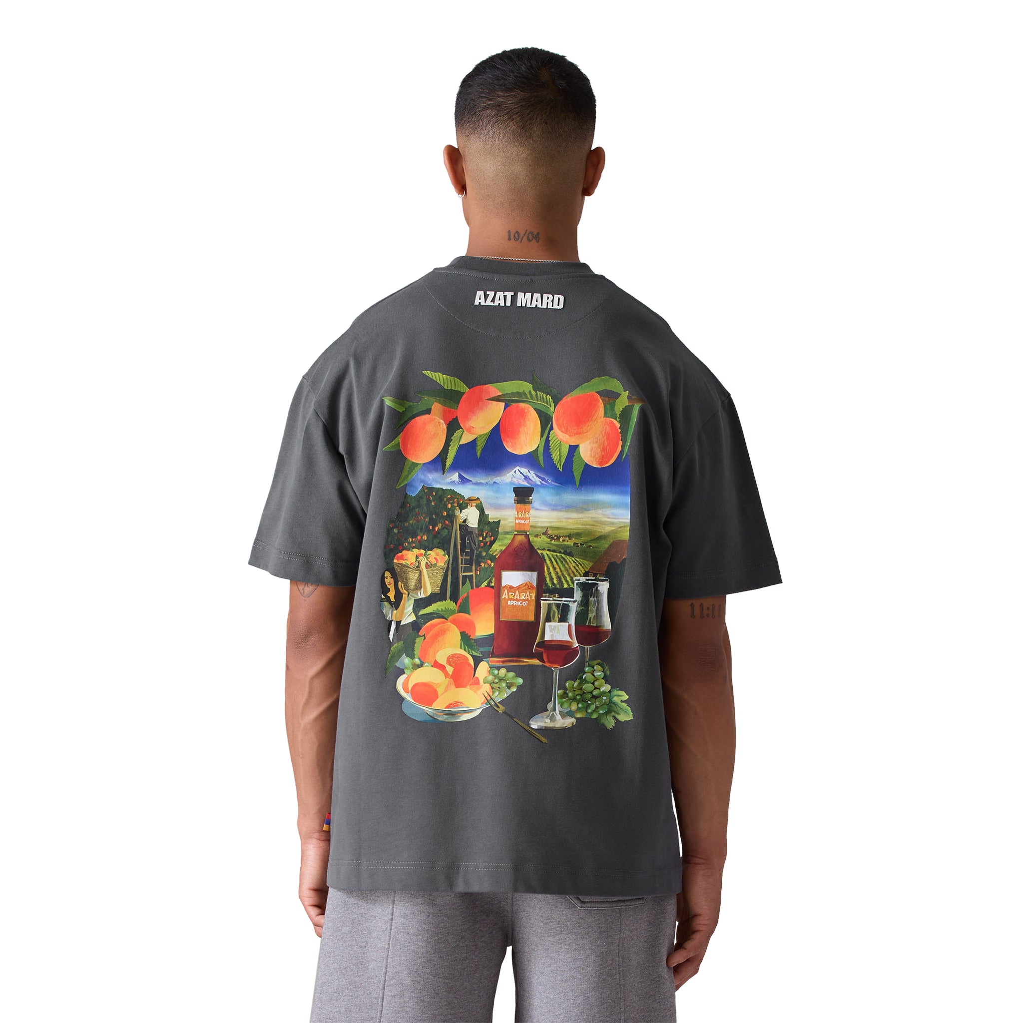 Azat Mard x Ararat Brandy Limited Edition Charcoal T-Shirt - Premium Cotton Graphic Tee for Men, Streetwear Fashion & Casual Outfits