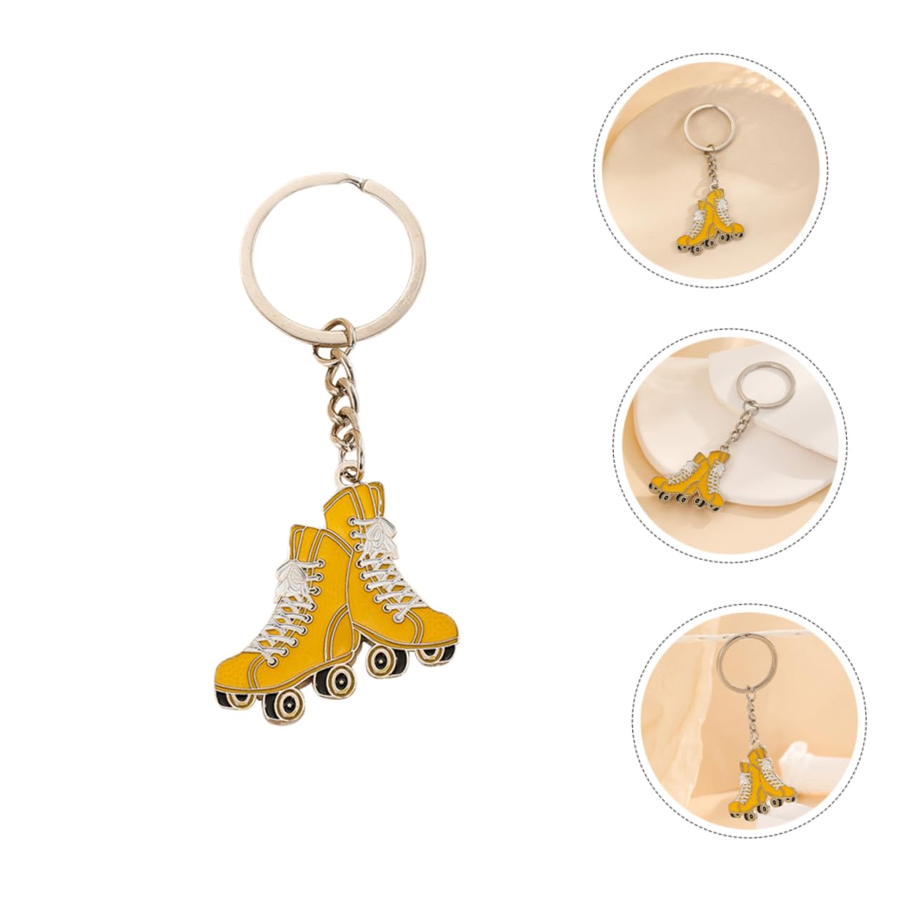FOYTOKI Metal Skate Keychain - Gift for Skateboard Lovers